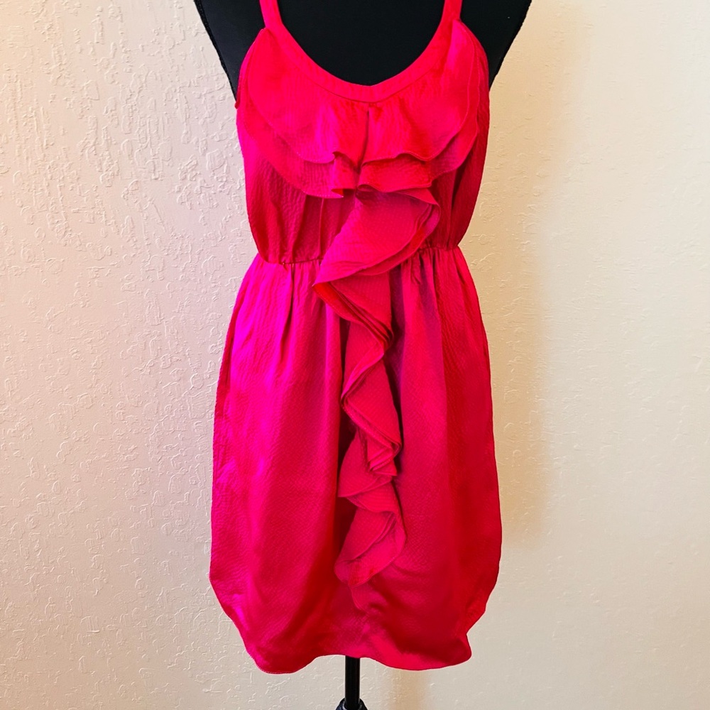 Rebecca Taylor Pink Ruffle Mini‎ Dress